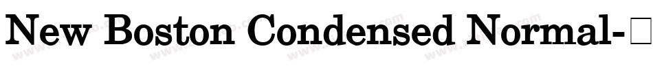 New Boston Condensed Normal字体转换